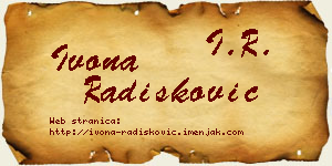 Ivona Radišković vizit kartica